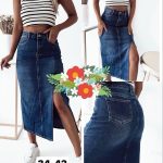 Spódnica długa Jeansowa Damskie _size 34-42_ paczka 10szt_ 3369149