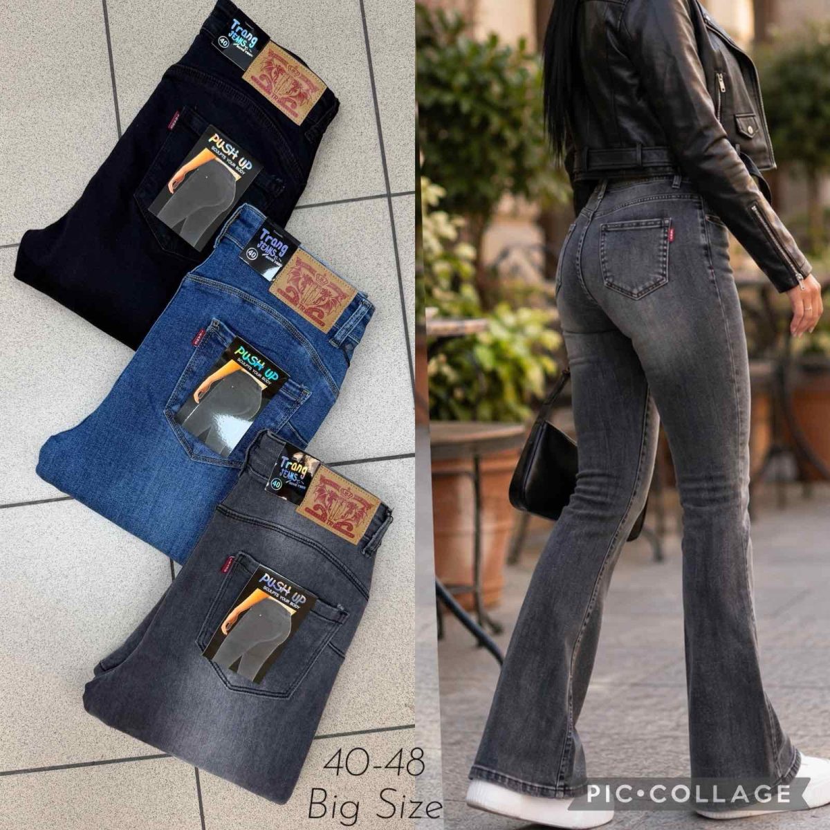 Jeansy Damskie _size 40-48_ paczka 10szt_1KOLOR 5576470