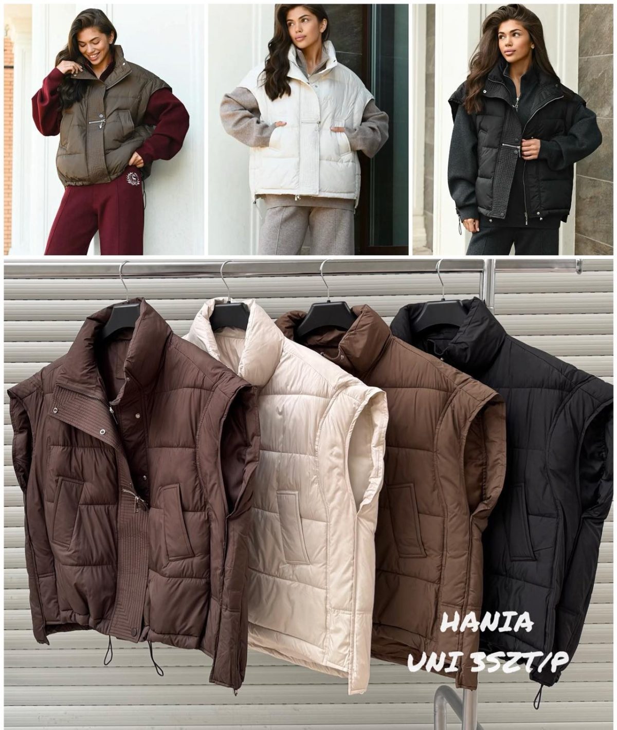 Kamizelki DAMSKA_size uni_ paczka 8 szt_mixkolor 9370283
