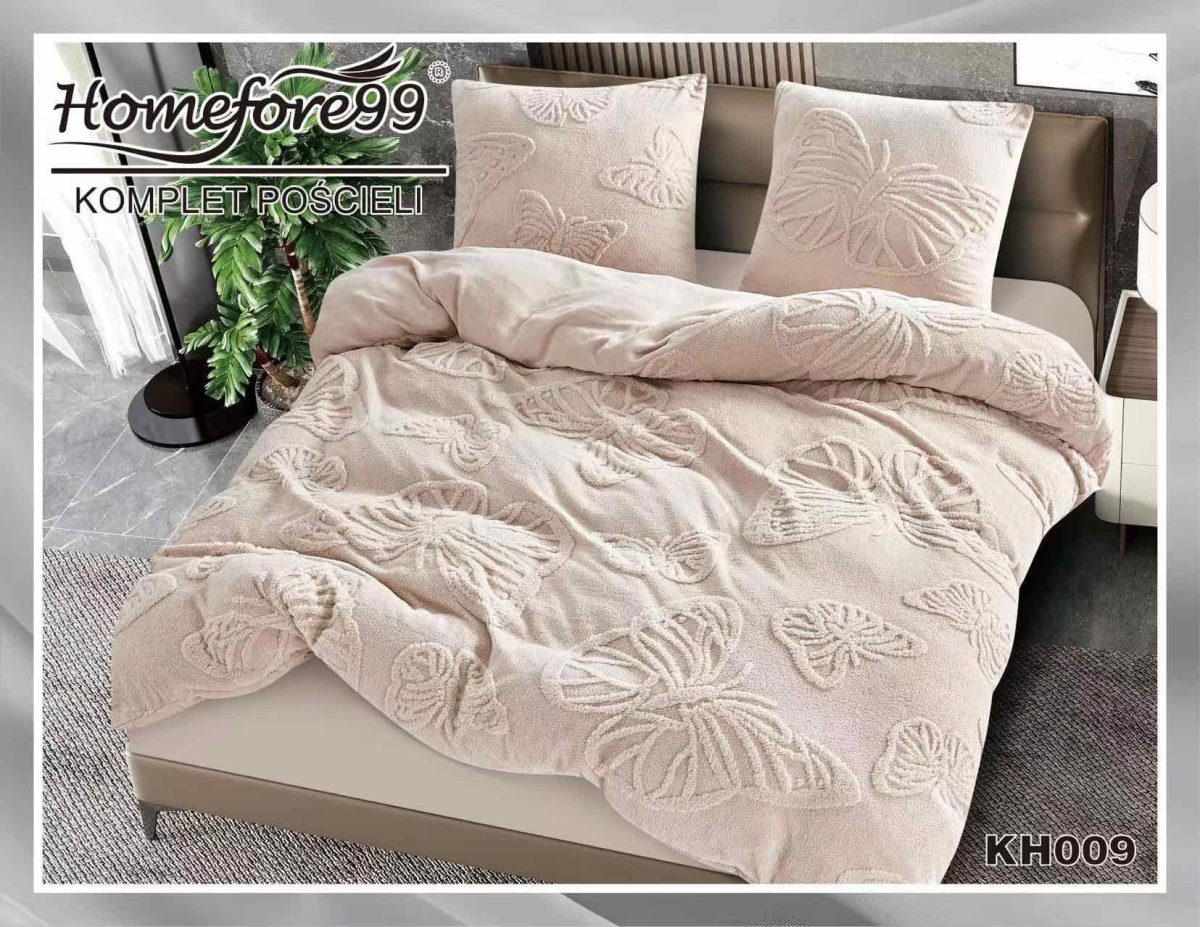 Komplet pościeli z super tkaniny o fakturze miękkiego koca - mikrofibry welurowej_ 3 Częściowy Rozmiar : 160/200cm 9370501