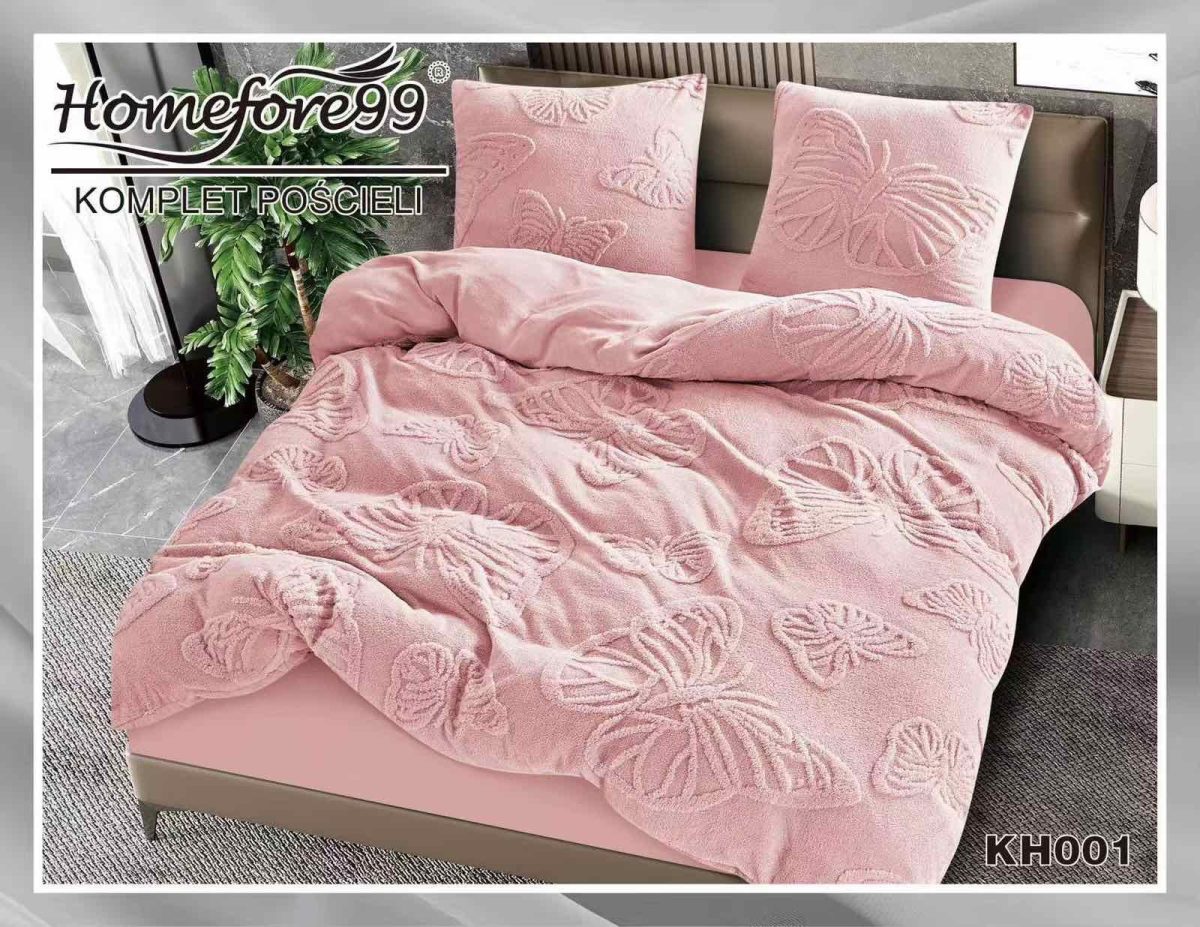 Komplet pościeli z super tkaniny o fakturze miękkiego koca - mikrofibry welurowej_ 3 Częściowy Rozmiar : 160/200cm 9370503