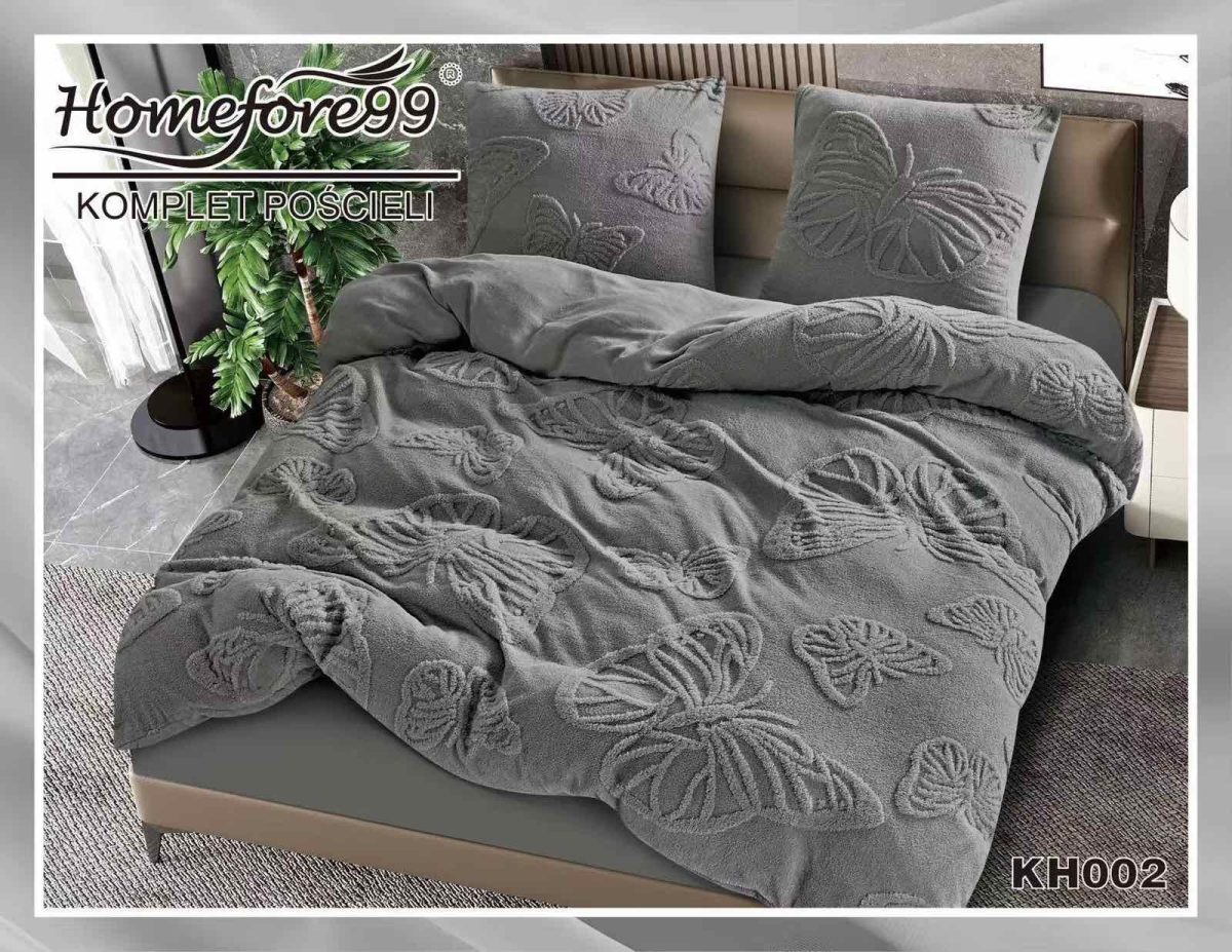 Komplet pościeli z super tkaniny o fakturze miękkiego koca - mikrofibry welurowej_ 3 Częściowy Rozmiar : 160/200cm 9370507
