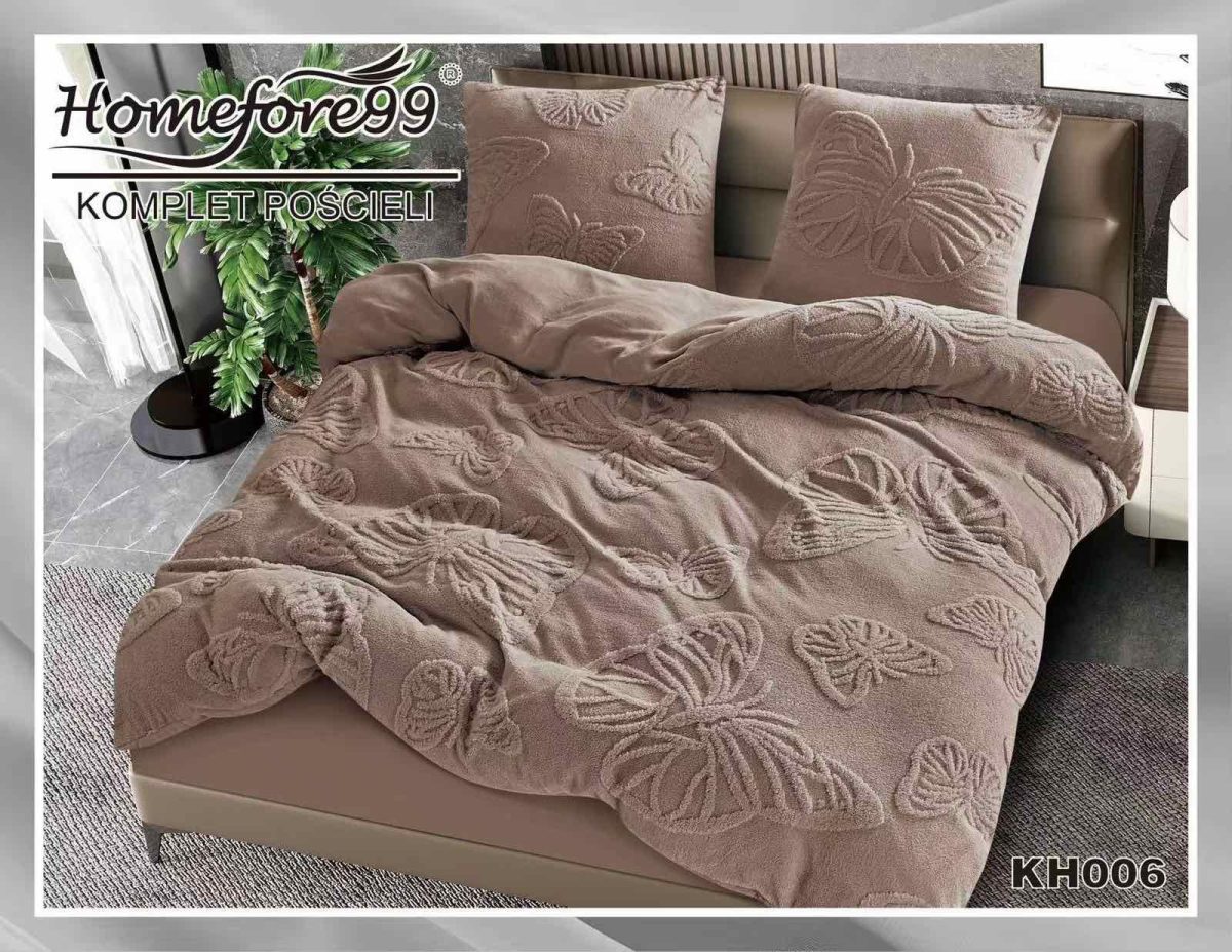 Komplet pościeli z super tkaniny o fakturze miękkiego koca - mikrofibry welurowej_ 3 Częściowy Rozmiar : 160/200cm 9370508