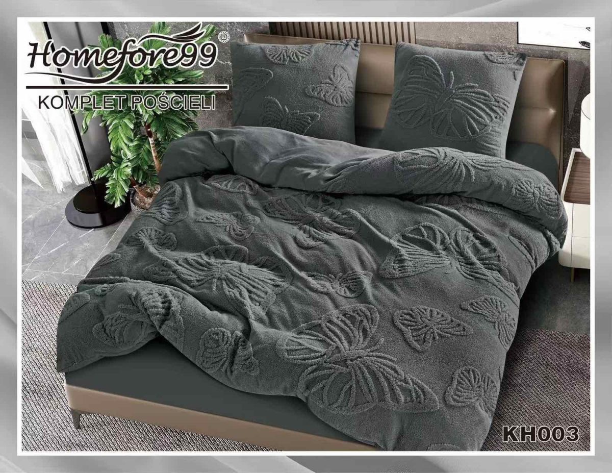 Komplet pościeli z super tkaniny o fakturze miękkiego koca - mikrofibry welurowej_ 3 Częściowy Rozmiar : 160/200cm 9370509