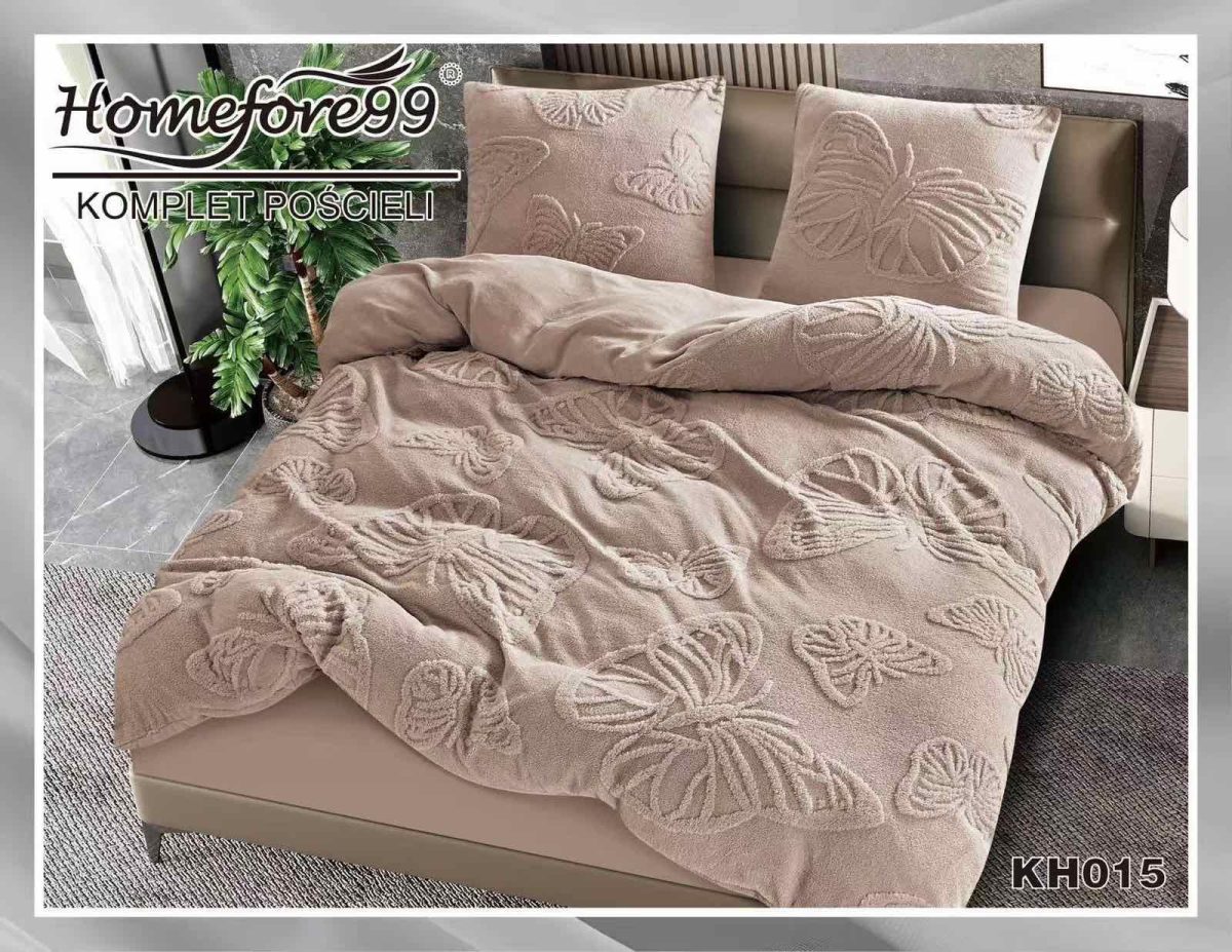 Komplet pościeli z super tkaniny o fakturze miękkiego koca - mikrofibry welurowej_ 3 Częściowy Rozmiar : 160/200cm 9370510