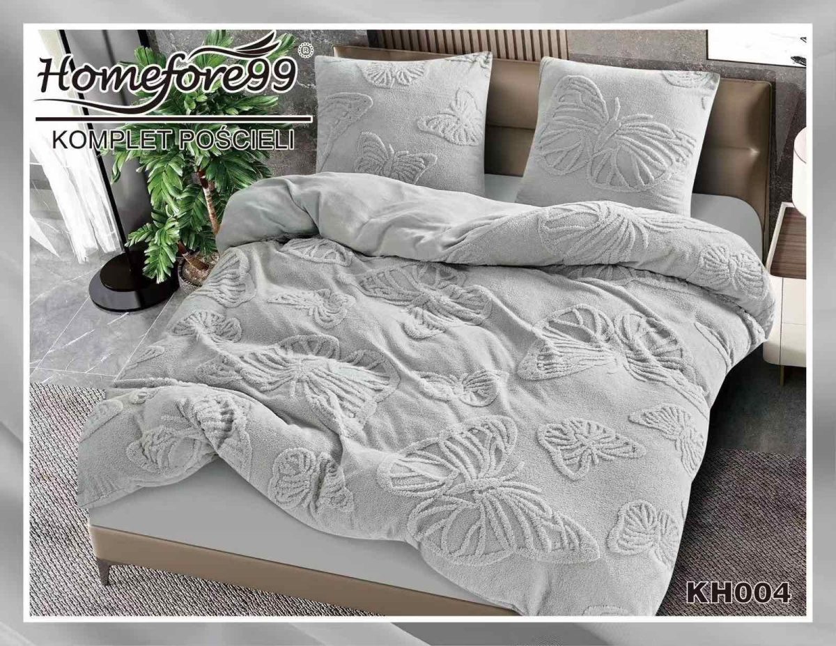 Komplet pościeli z super tkaniny o fakturze miękkiego koca - mikrofibry welurowej_ 3 Częściowy Rozmiar : 200/220cm 9370515