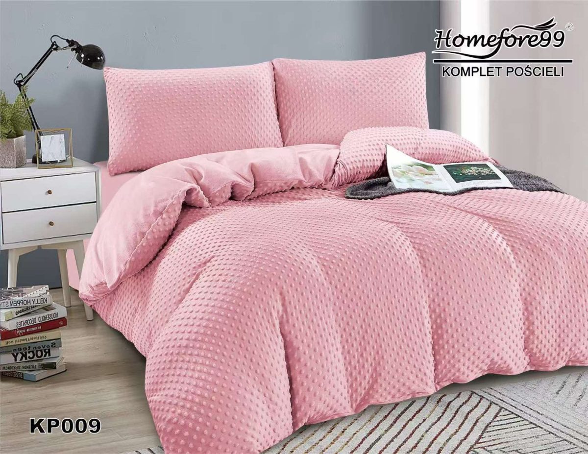 Komplet pościeli z super tkaniny o fakturze miękkiego koca - mikrofibry welurowej_ 3 Częściowy Rozmiar : 200/220cm 9370525