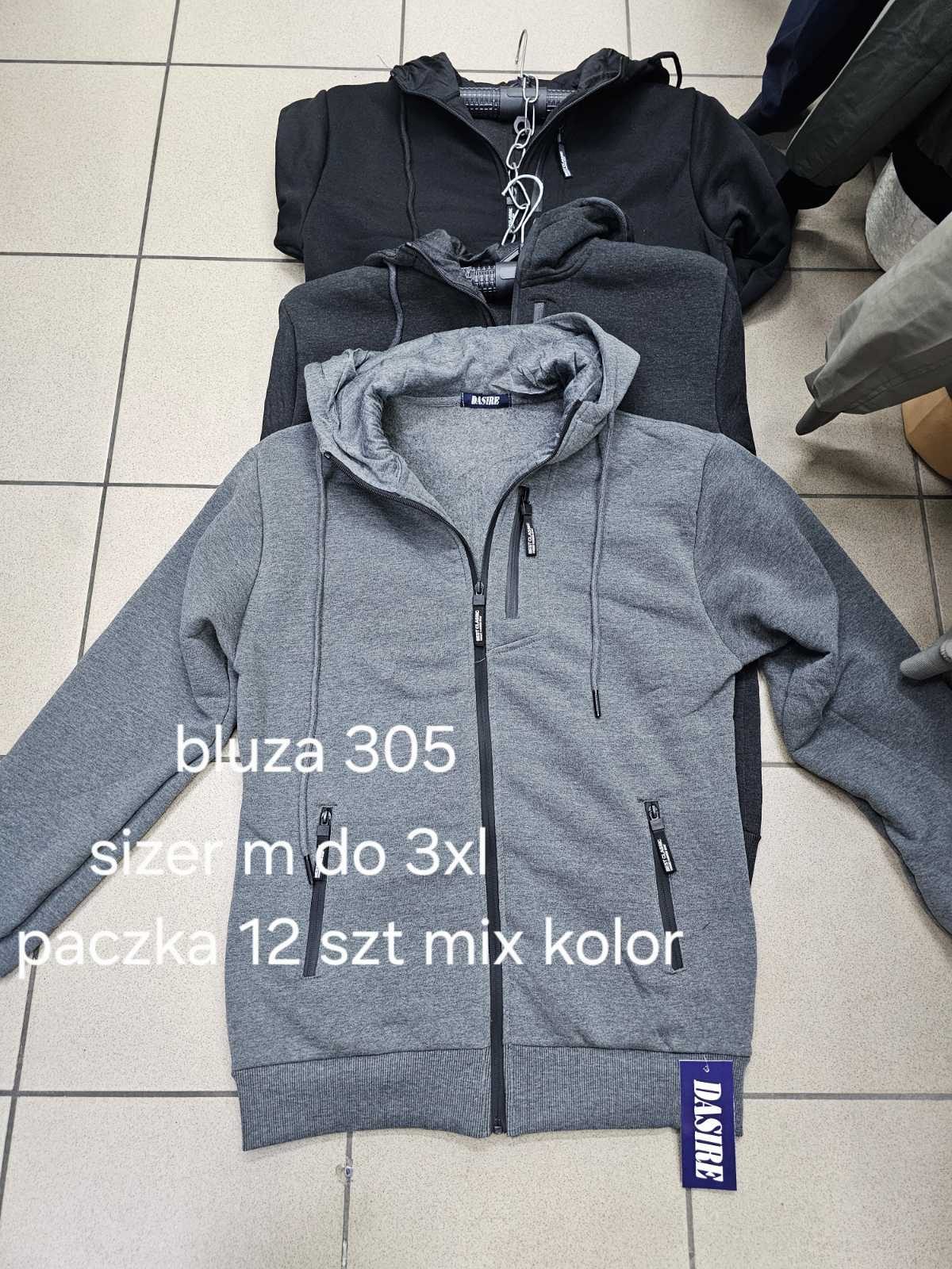 Bluzy MĘSKA_size m-3xl_ paczka 12 szt_mixkolor 5953666