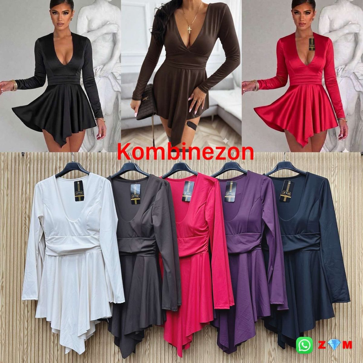 Kombinezony Damskie _size uni_paczka 6szt_mix kolor 1949186