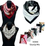 Szaliki Damskie_ paczka 12 szt _mix kolor 8618565