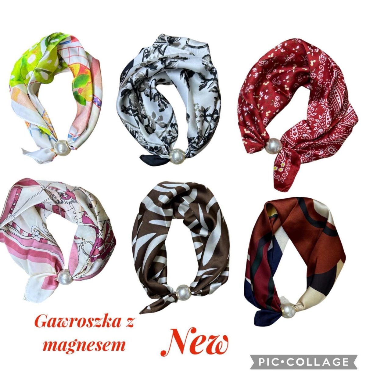 Szaliki Damskie_ paczka 12 szt _mix kolor 8618602