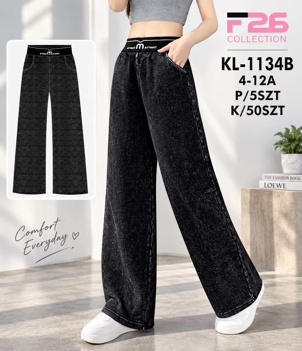 Spodnie jeansy DZIECIĘCA size 4-12 lat_ paczka 5szt _1 kolor 8618715