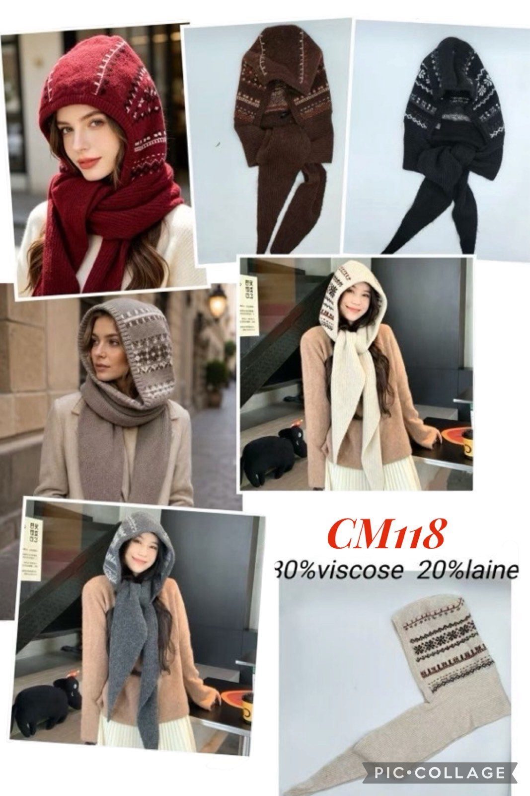 Czapki Damskie_ paczka 12 szt _mix kolor 8618644