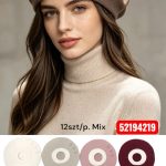 Czapki Damskie_ paczka 12 szt _mix kolor 8618647