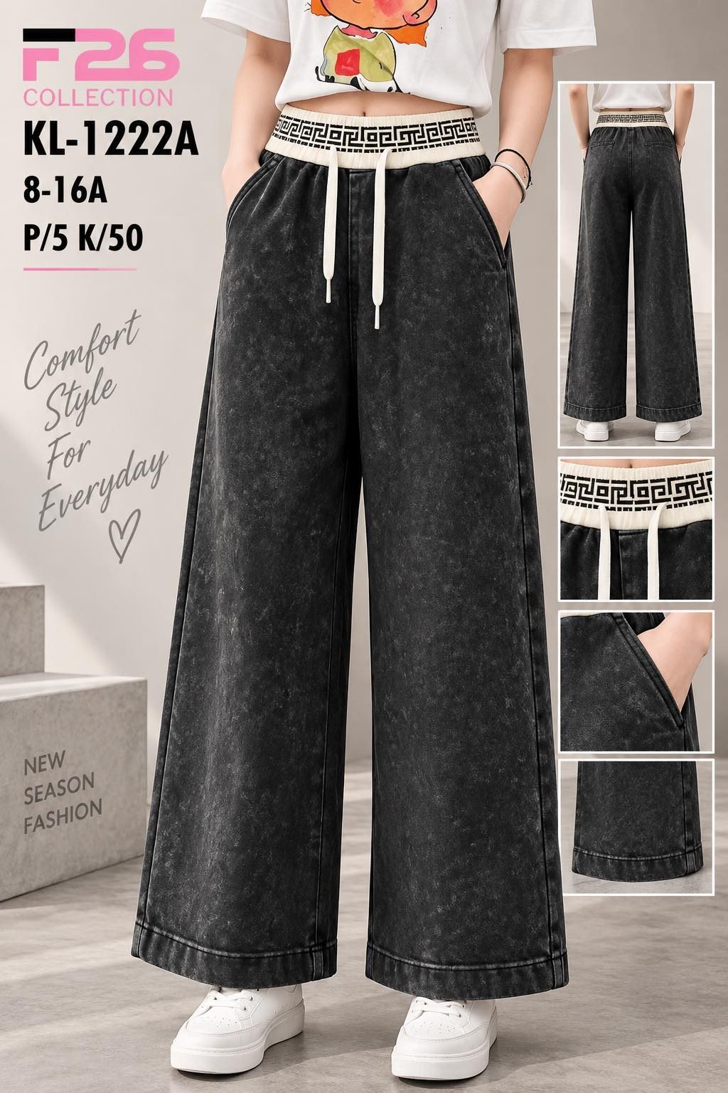 Spodnie jeansy DZIECIĘCA size 8-16 lat_ paczka 5szt _1 kolor 8618700