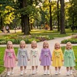 Sukienki DZIECIĘCA size 104-116_ paczka 4szt _1 kolor