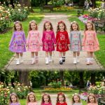 Sukienki DZIECIĘCA size 1-4lat_ paczka 4szt _1 kolor