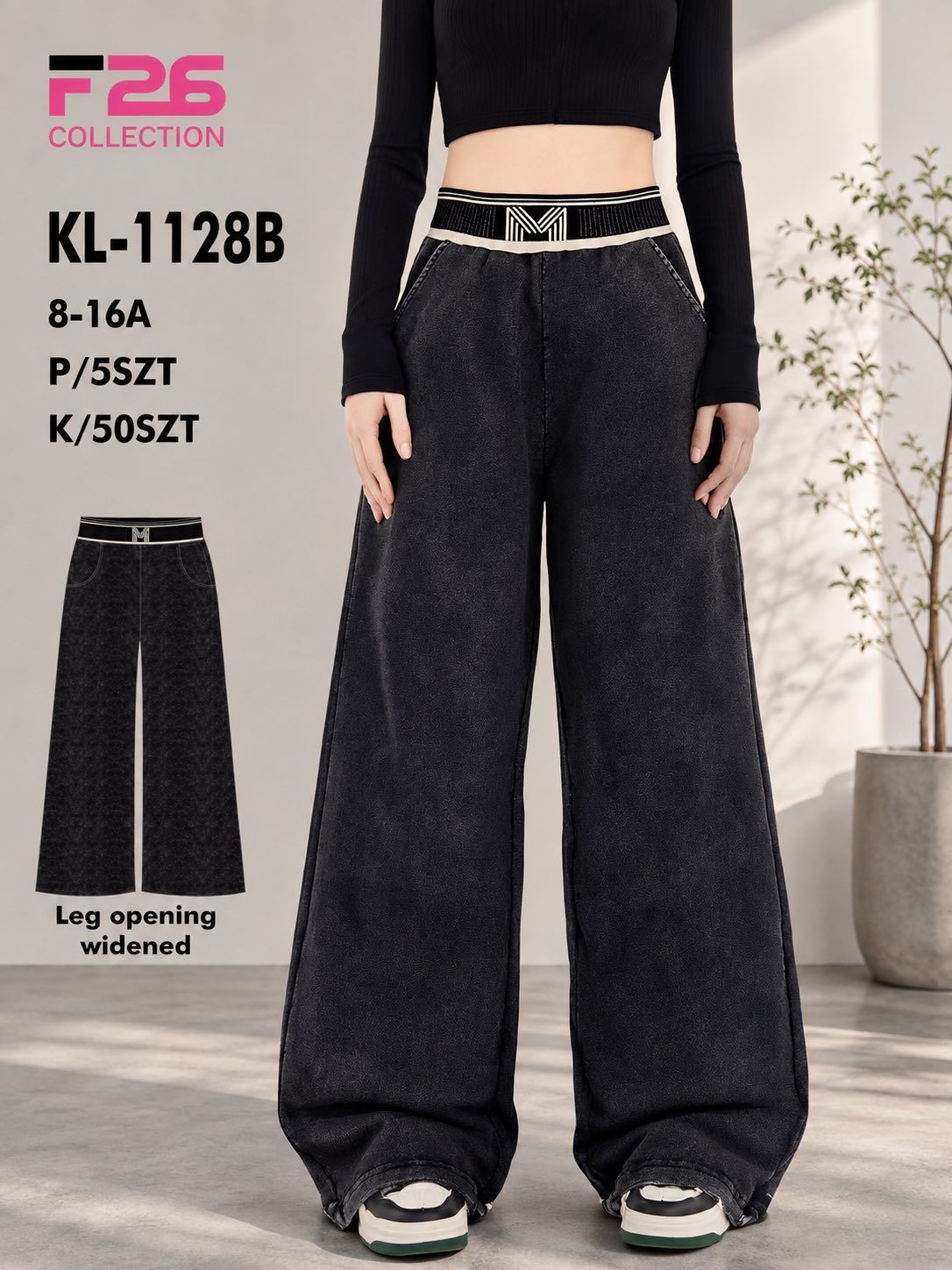 Spodnie jeansy DZIECIĘCA size 8-16 lat_ paczka 5szt _1 kolor 9113740