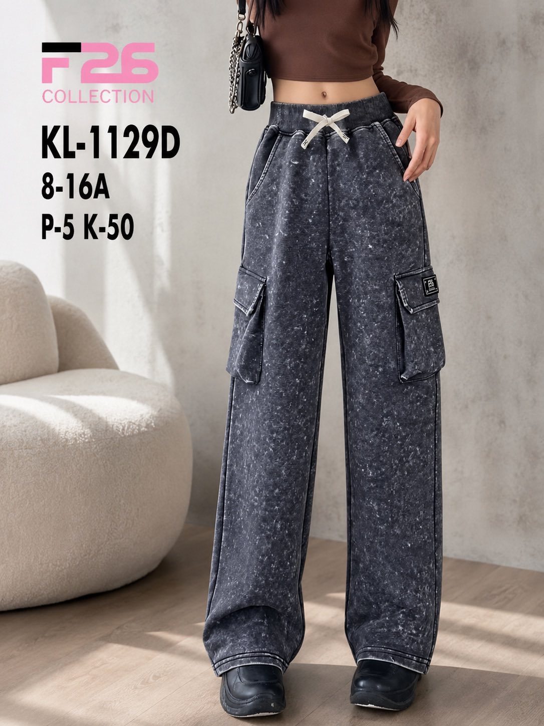 Spodnie jeansy DZIECIĘCA size 8-16 lat_ paczka 5szt _1 kolor 9113743