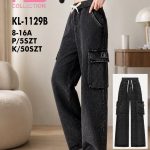Spodnie jeansy DZIECIĘCA size 8-16 lat_ paczka 5szt _1 kolor 9113744