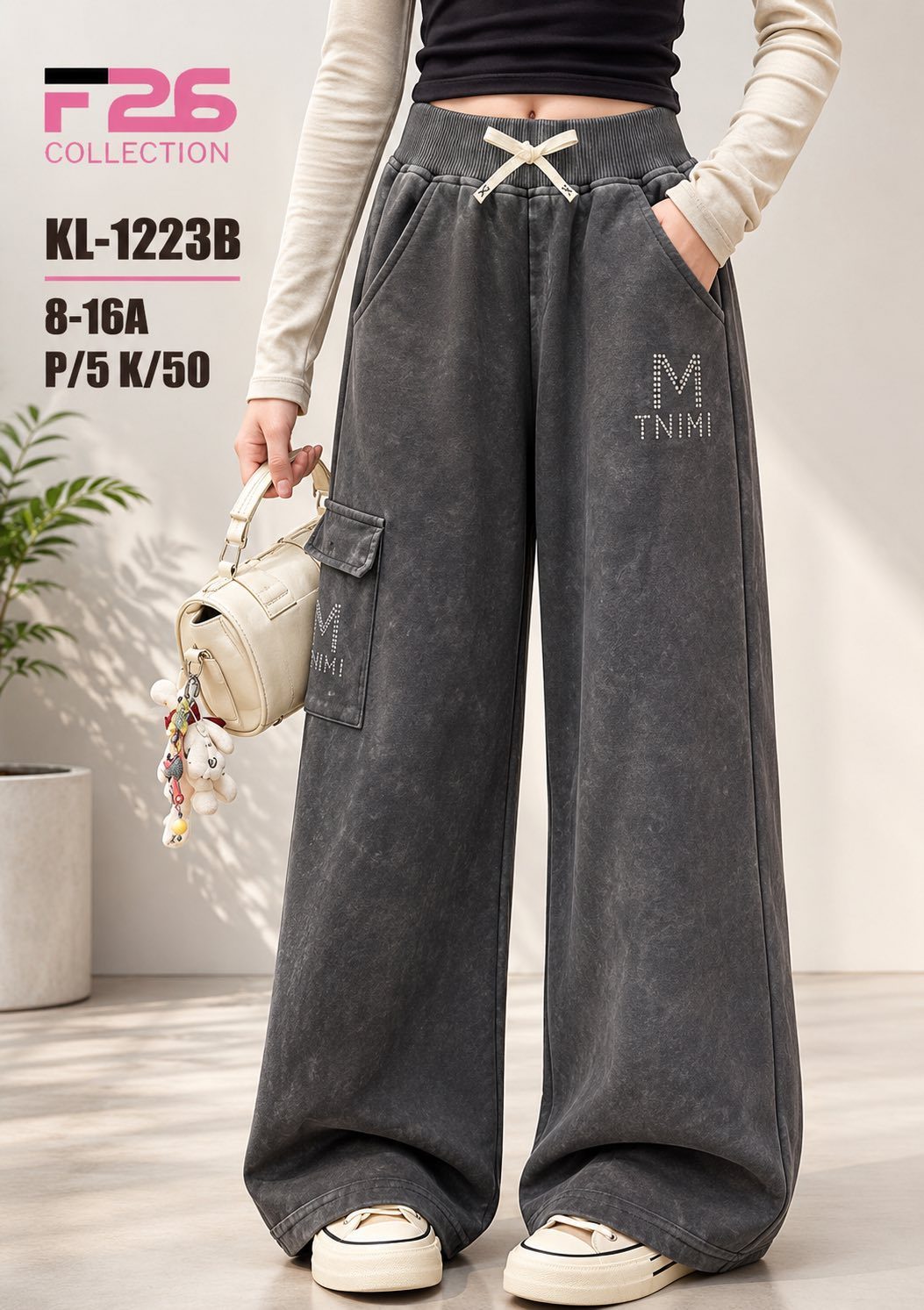 Spodnie jeansy DZIECIĘCA size 8-16 lat_ paczka 5szt _1 kolor 9113752