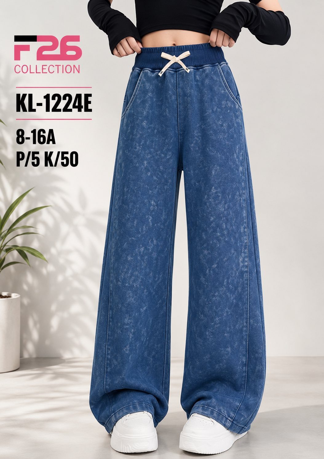 Spodnie jeansy DZIECIĘCA size 8-16 lat_ paczka 5szt _1 kolor 9113754