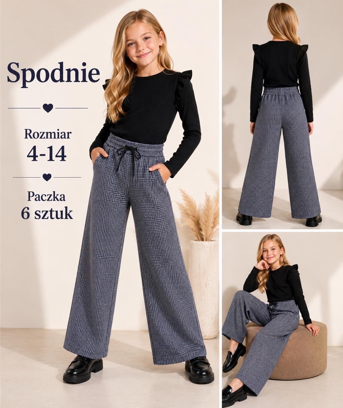 Spodnie DZIECIĘCA size 4-14 lat_ paczka 6szt _1 kolor 2484415