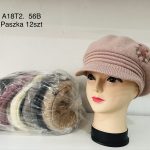Czapki Damskie_ paczka 12szt _mix kolor 1516644
