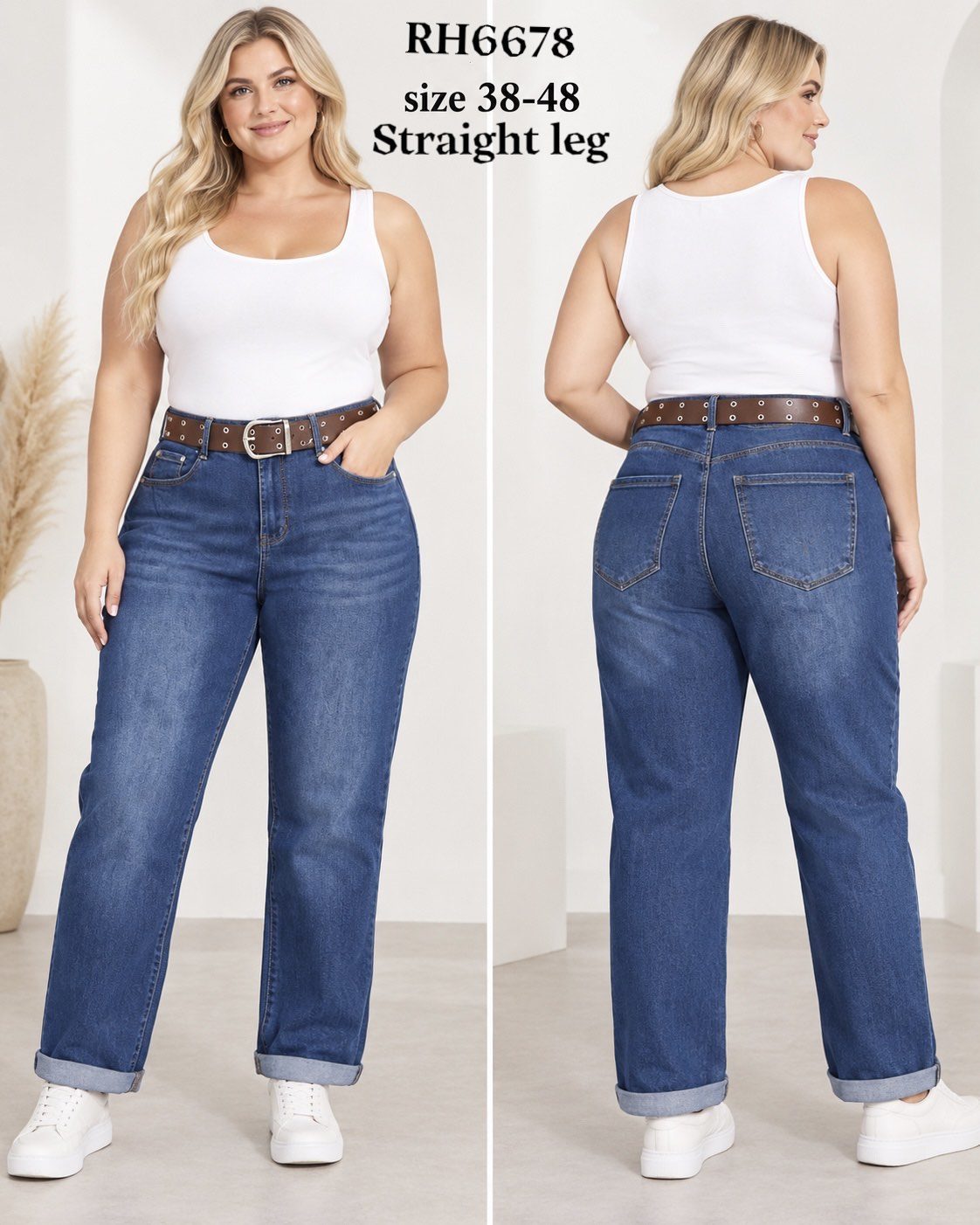Jeansy Damskie _size 38-48_ paczka 10szt_ 5196570