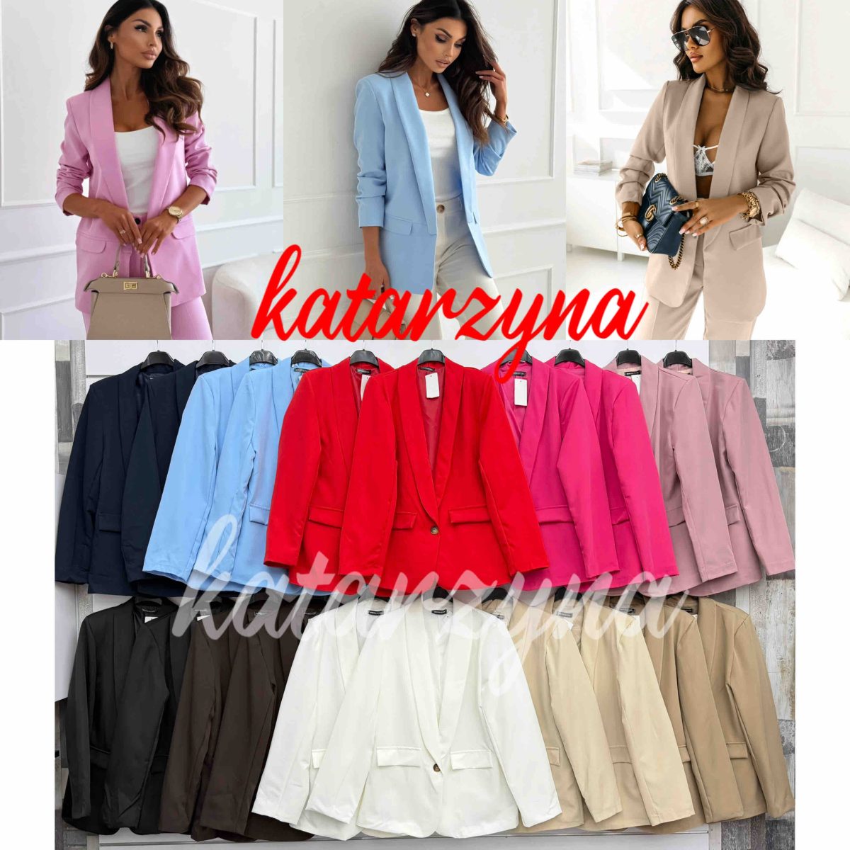 Marynarki DAMSKA WŁOSKA _size uni_ paczka 6 szt_mixkolor 7556057