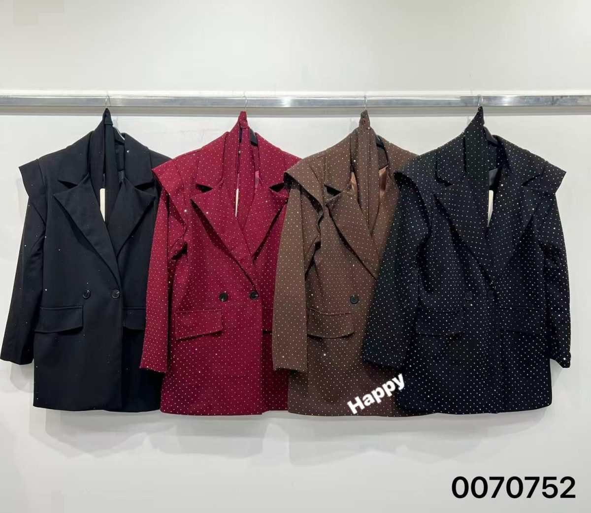 Marynarki Damskie wloskie_size uni_paczka 6szt_mix kolor 6941345