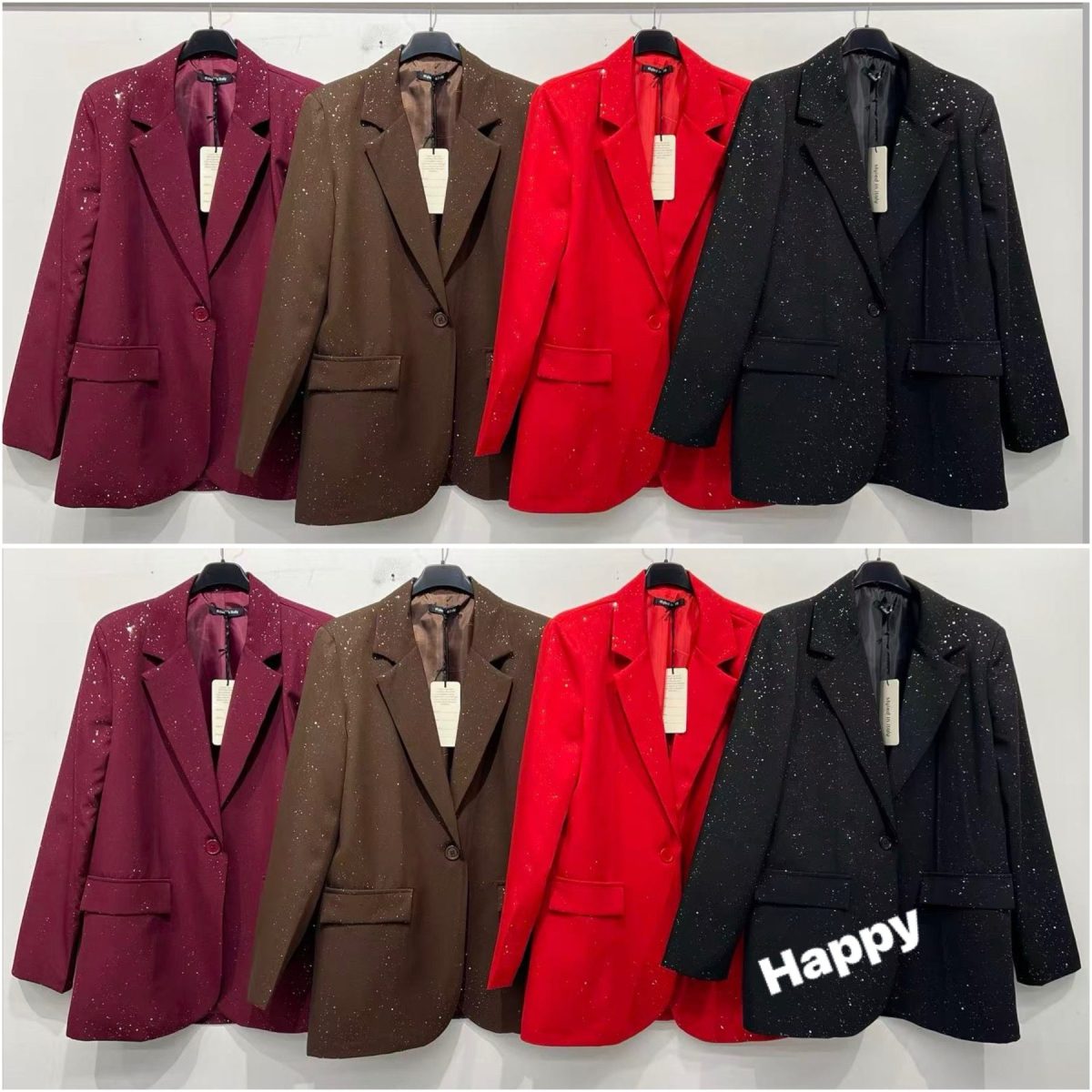 Marynarki Damskie wloskie_size uni_paczka 6szt_mix kolor 6941351