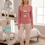 Piżamy Damskie _ size M-3XL _paczka 15szt_MIX kolor 2441122