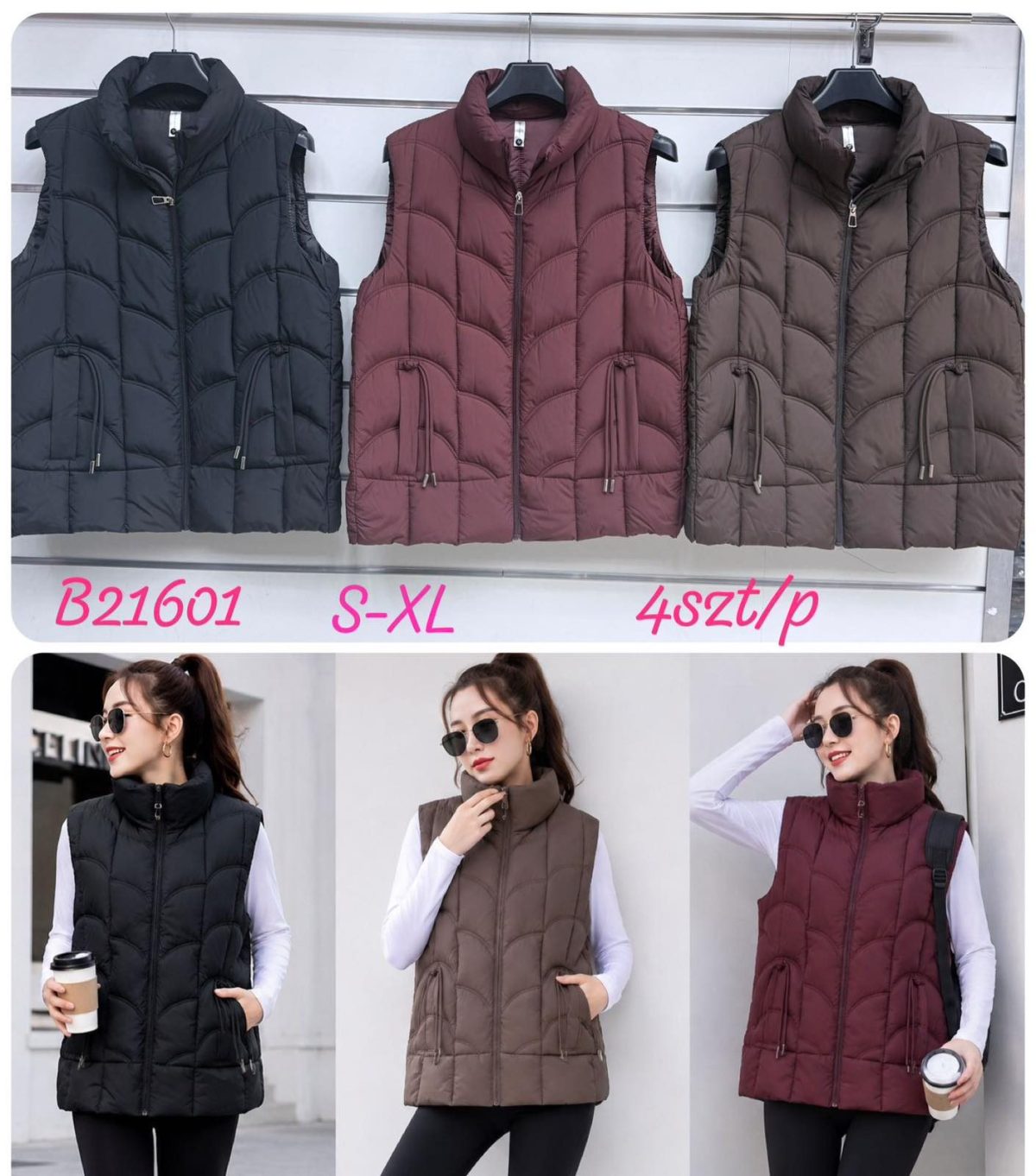 Kamizelki Damskie _size s-xl _paczka 4szt _1 kolor 8991818