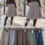 Spódnica długa Damskie Włoskie_size uni _paczka 6szt_mix kolor 8991888