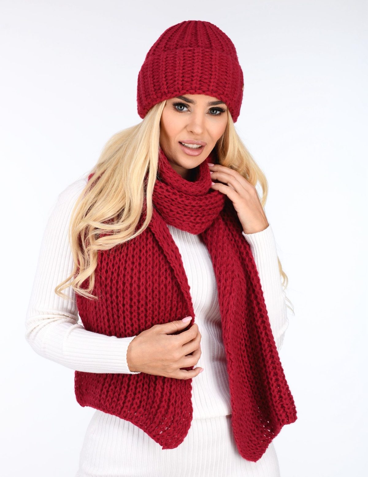 Komplety Czapki Damskie_ paczka 12 szt _MIX kolor 5538886