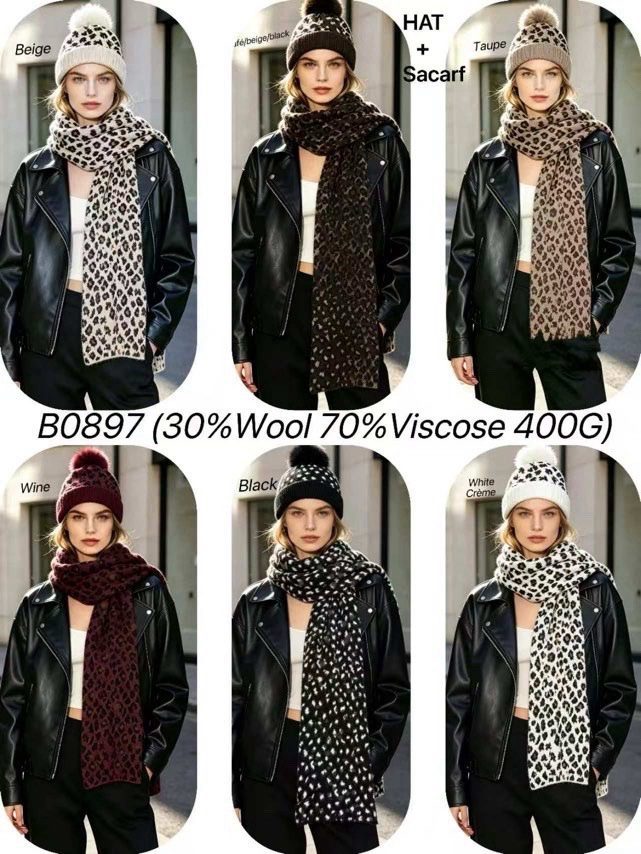 Komplety Czapki Damskie_ paczka 12 szt _mix kolor 5538891