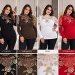 Bluzki DAMSKA TURECKA _ size uni _paczka 6szt_mix kolor 5863886