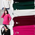 Bluzki damskie z długim rękawem_ biust do 140cm dlugosc 75cm- Duze rozmiary. Produkt włoski (UNI_ 4) 5863985