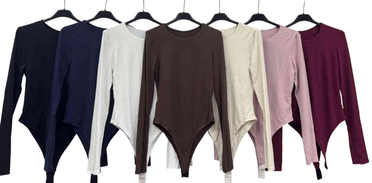 Body damskie z długim rękawem_ biust do 100. Duże rozmiary - Produkt włoski (UNI_ 4) 5863990