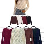 Bluzki dzianinowe damskie z długim rękawem. Produkt włoski (S/M-M/L_7) 8340157
