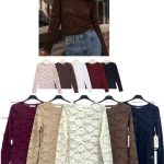 Bluzki dzianinowe damskie z długim rękawem. Produkt włoski (S/M-M/L_7) 8340159