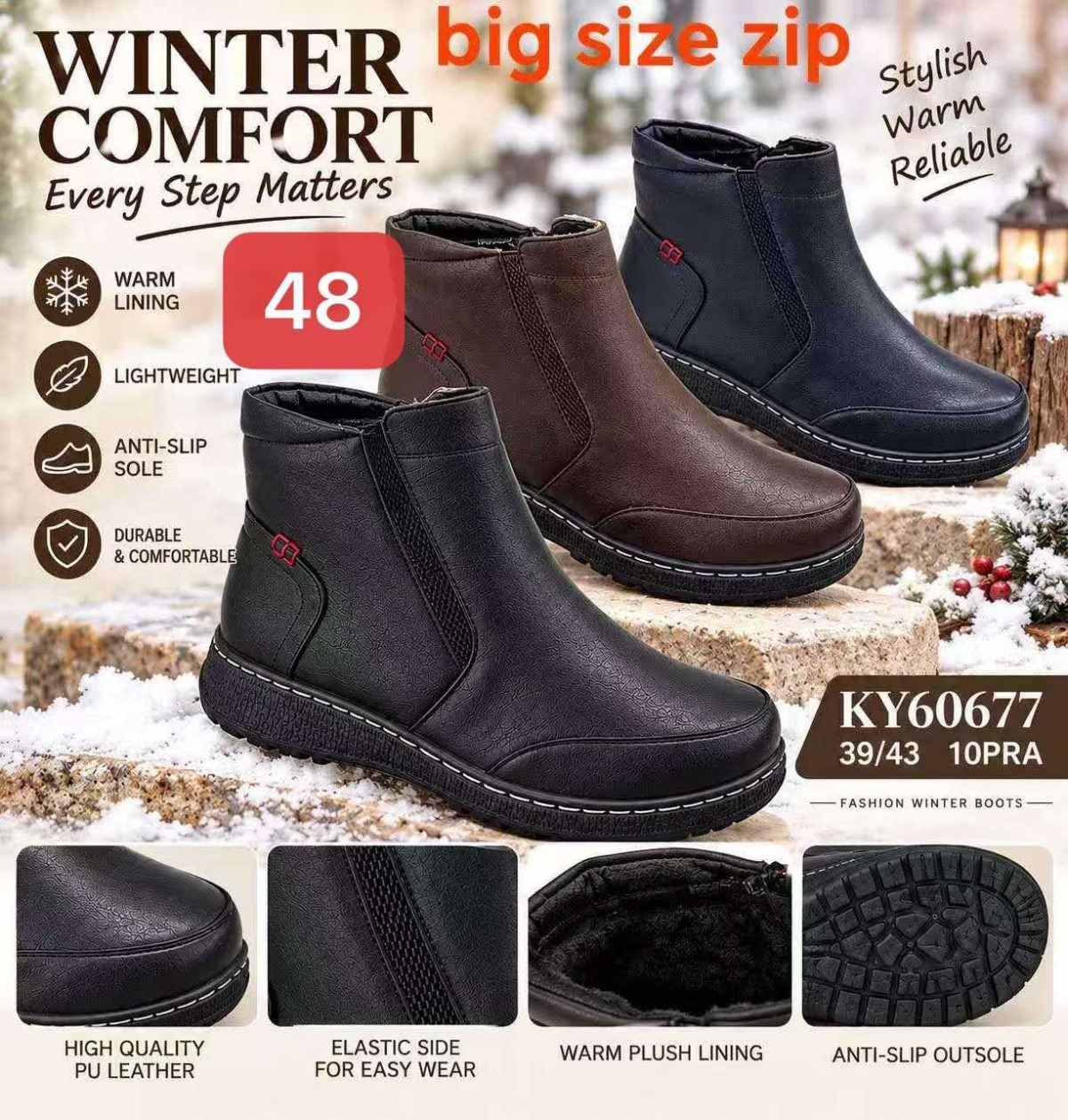 Buty Botki DAMSKIE (39-43_10par) 7452615