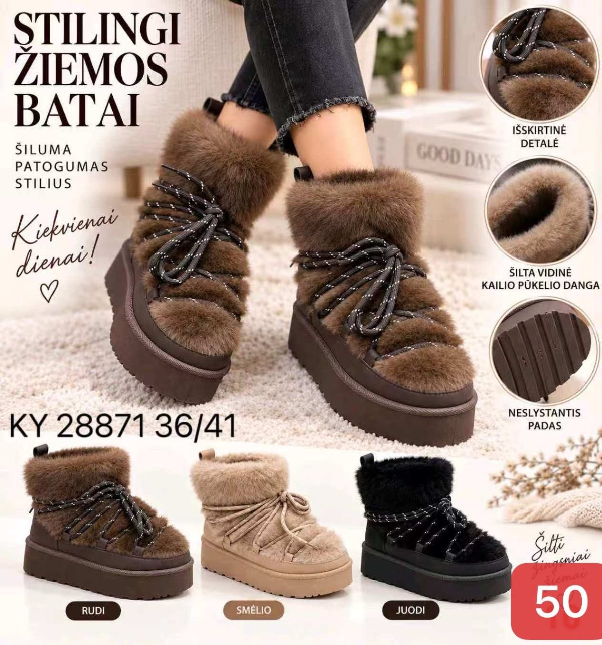 Buty Botki DAMSKIE (36-41_12par) 7452656