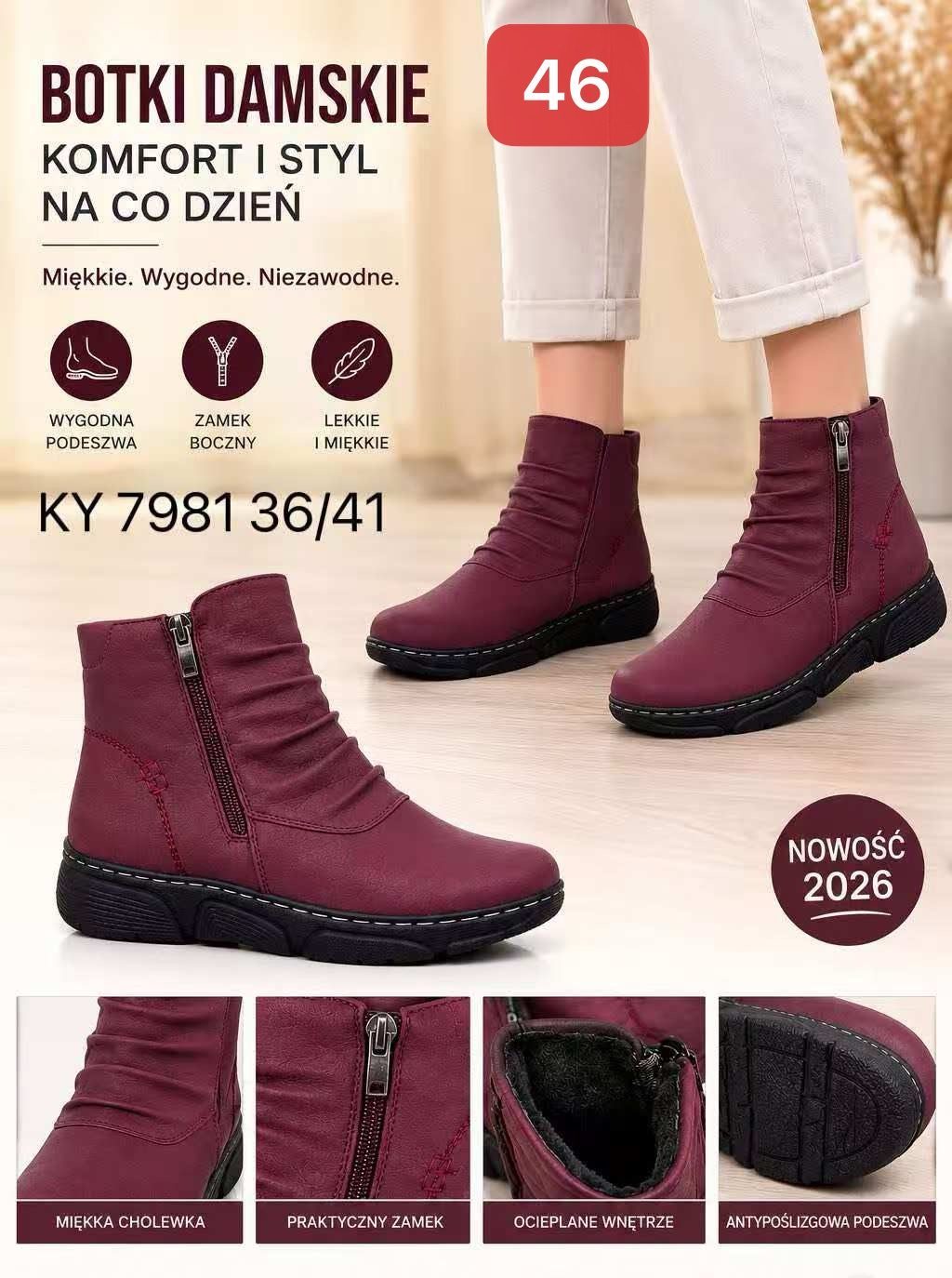 Buty Botki DAMSKIE (36-41_12par) 7452661