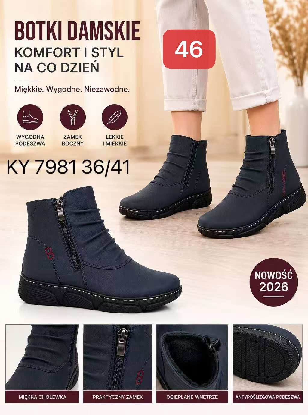 Buty Botki DAMSKIE (36-41_12par) 7452662
