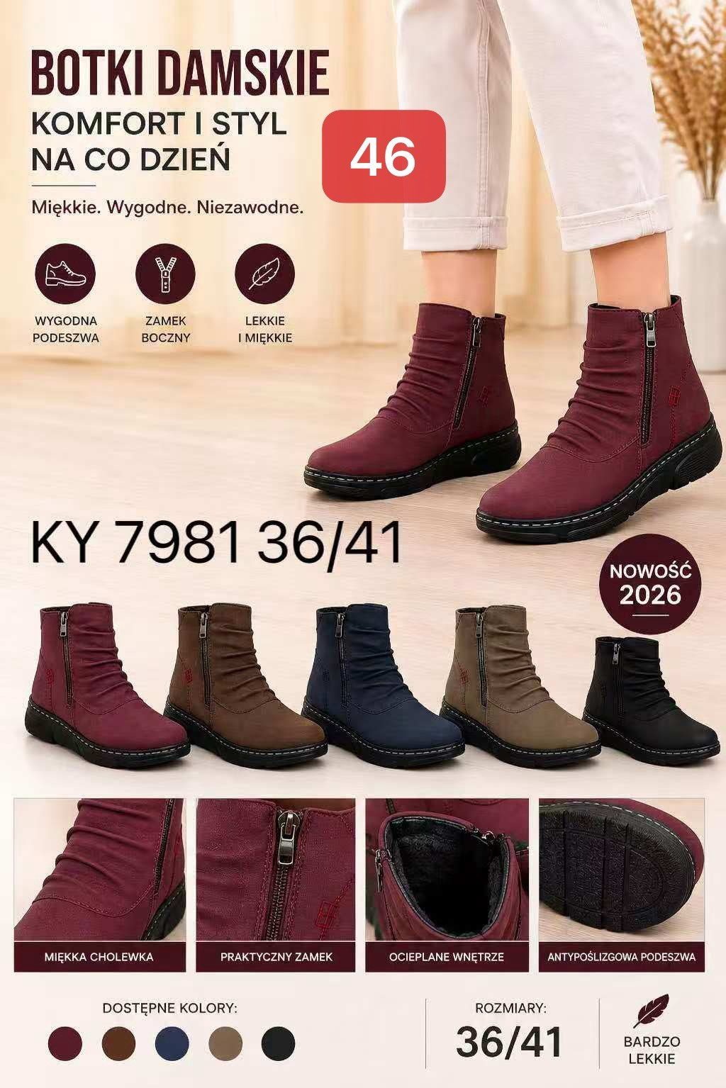 Buty Botki DAMSKIE (36-41_12par) 7452666