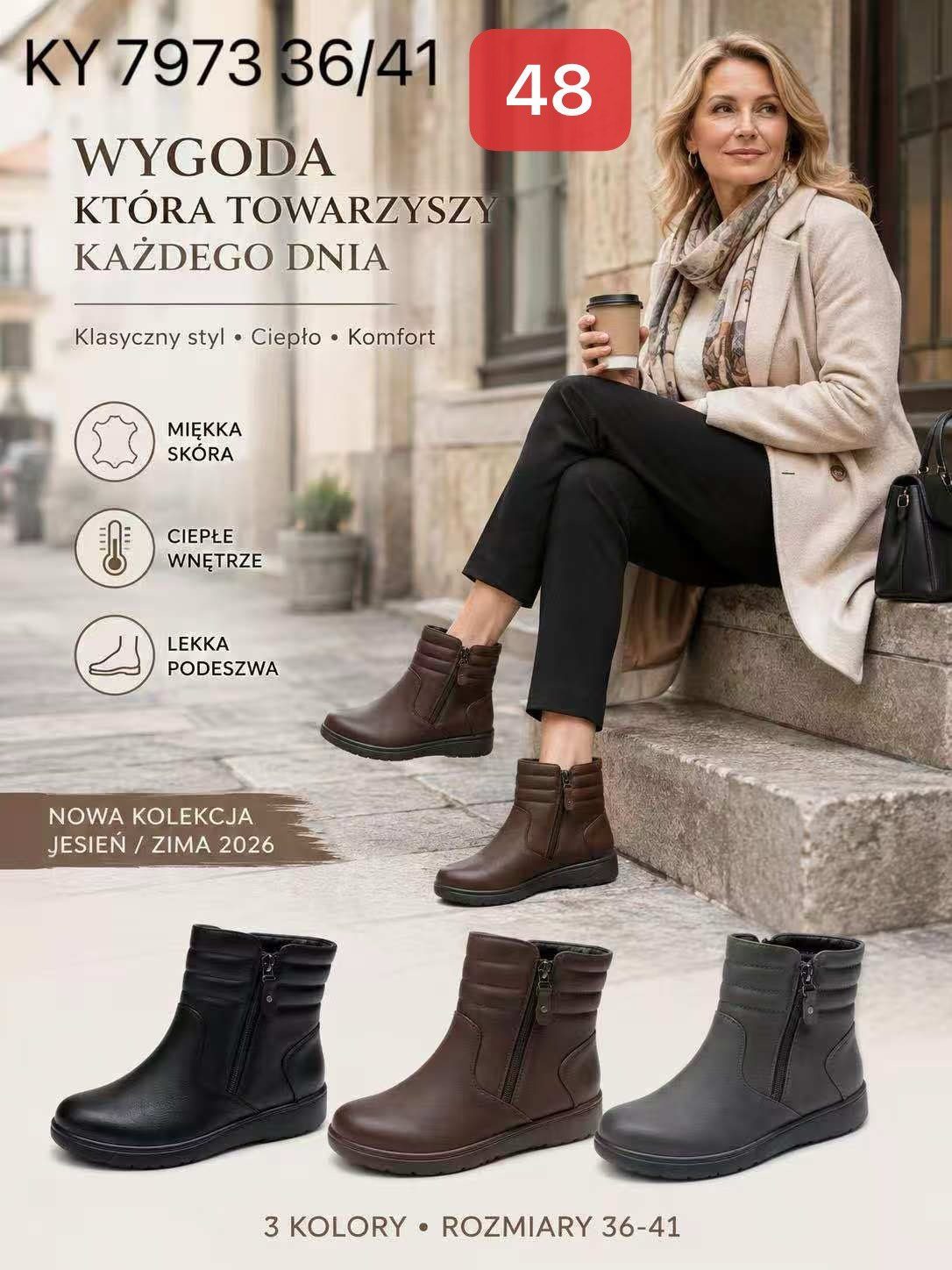 Buty Botki DAMSKIE (36-41_12par) 7452673