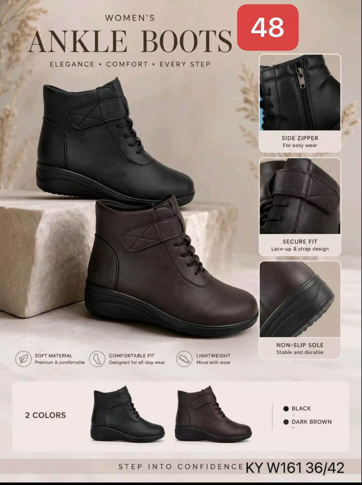 Buty Botki DAMSKIE (36-42_12par) 7452676