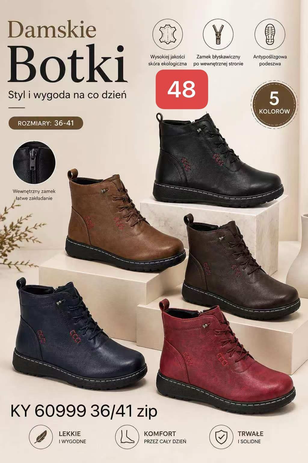 Buty Botki DAMSKIE (36-41_12par) 7452677